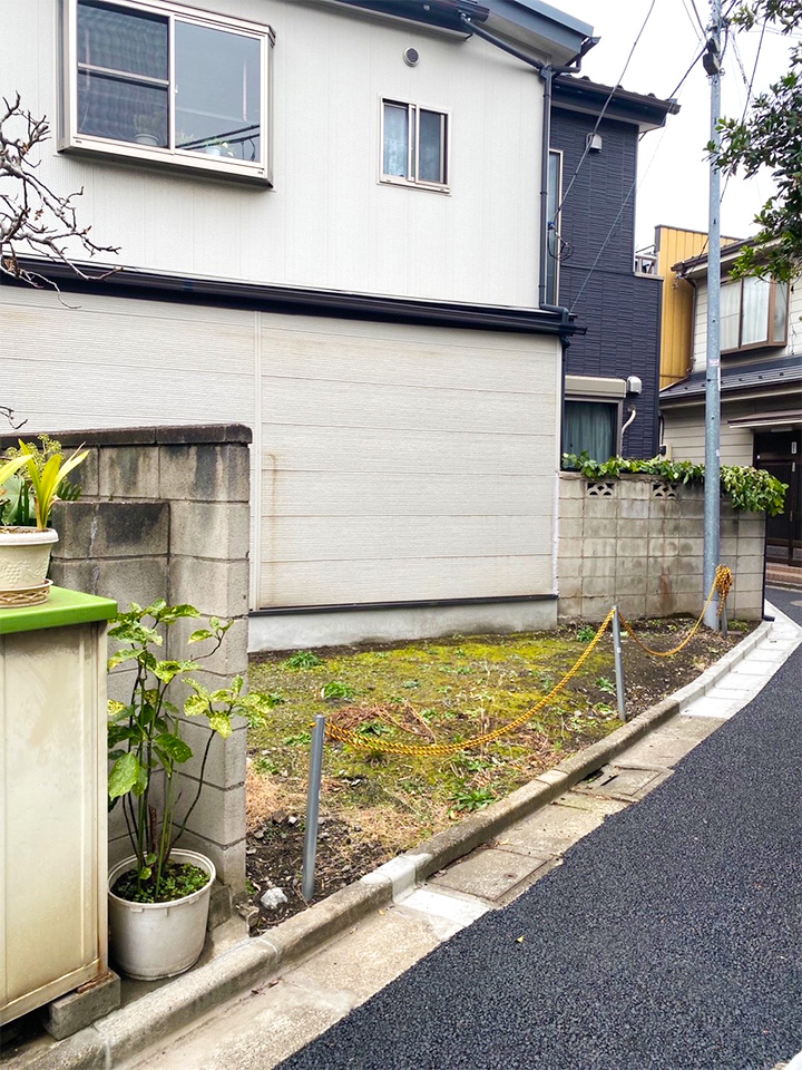 活用先が見つかった、三角形の土地