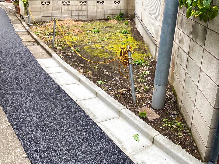 活用先が見つかった、三角形の土地